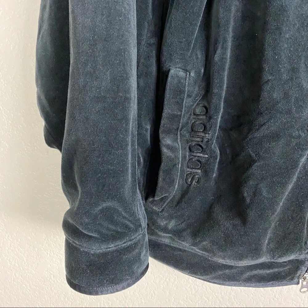 Adidas Black Velvet Jacket Mens Size Medium